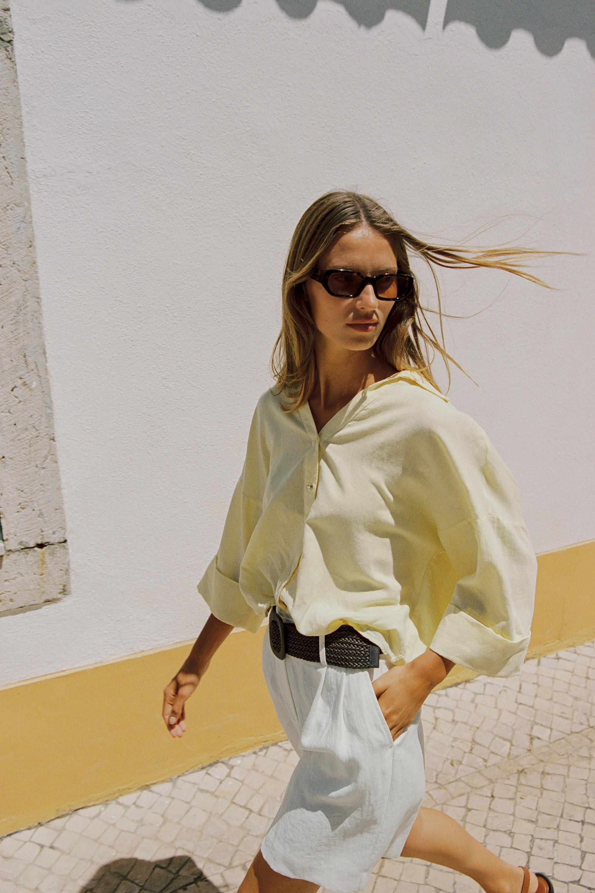 PLEATED BELT SHORTS | Zara US