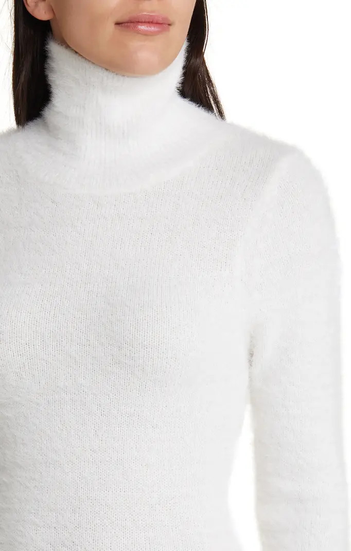 Bardot Lavinia Brushed Long Sleeve Turtleneck Sweater Dress | Nordstrom | Nordstrom