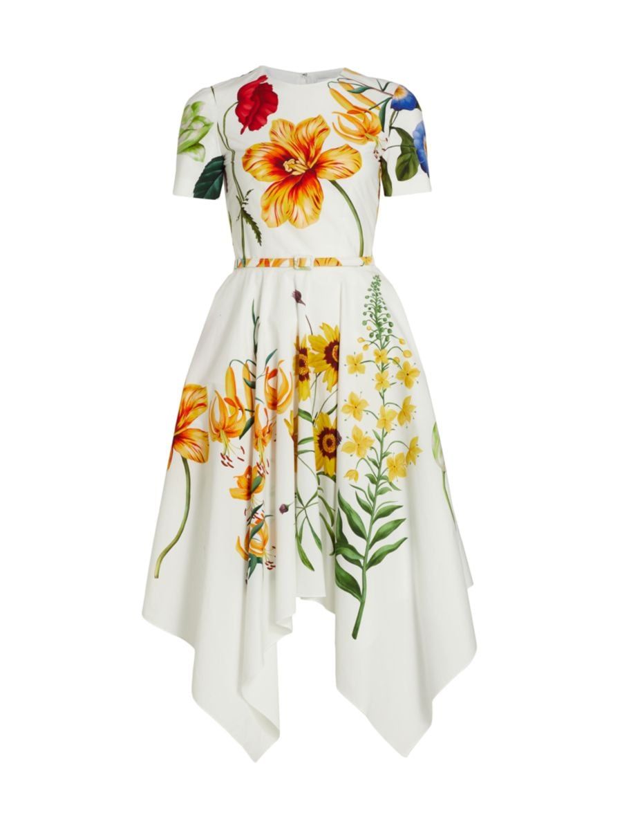 Floral Cotton Poplin Midi Dress | Saks Fifth Avenue