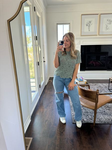 All Abercrombie spring outfit today! 

Abercrombie spring, Abercrombie fashion, spring outfit, elevated jeans outfit, lace top, casual mom outfit 

#LTKstyletip #LTKSeasonal