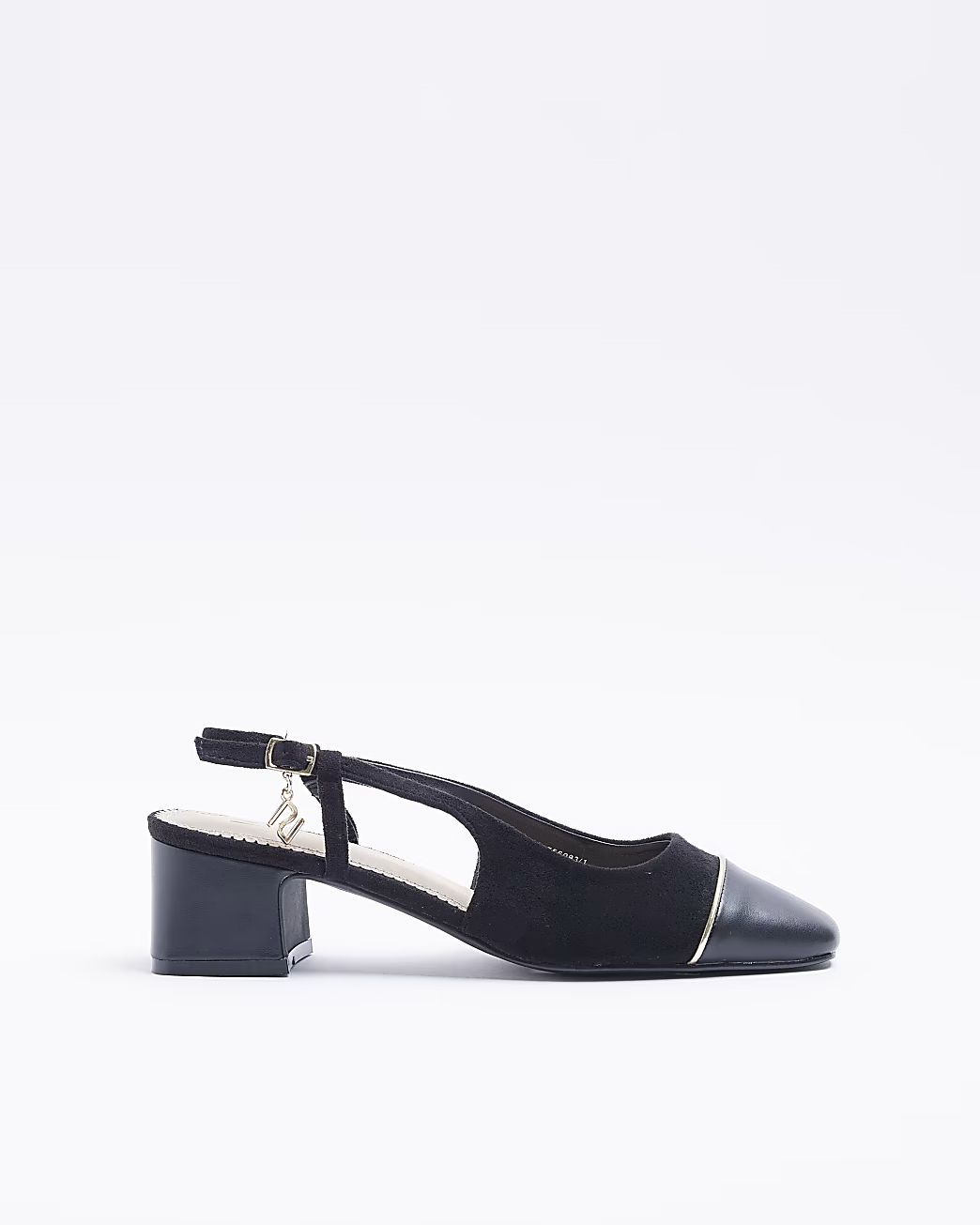 Black heeled slingback shoes | River Island (UK & IE)
