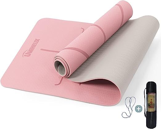 Amazon.com : Yoga Mat Non Slip, Pilates Fitness Mats, Eco Friendly, Anti-Tear 1/4" Thick Yoga Mat... | Amazon (US)