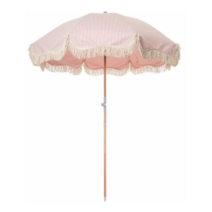 business & pleasure premium umbrella, pink stripe | minnow