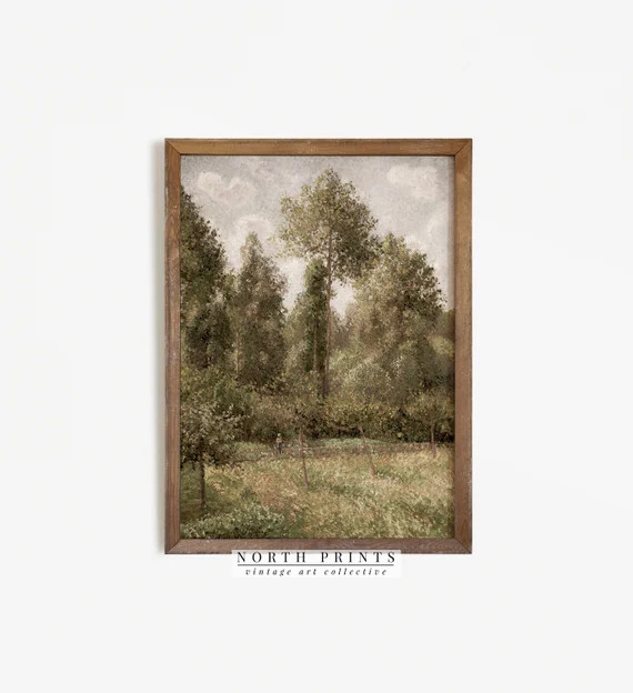 Nature Painting  Vintage French Country Landscape Art | Etsy | Etsy (US)