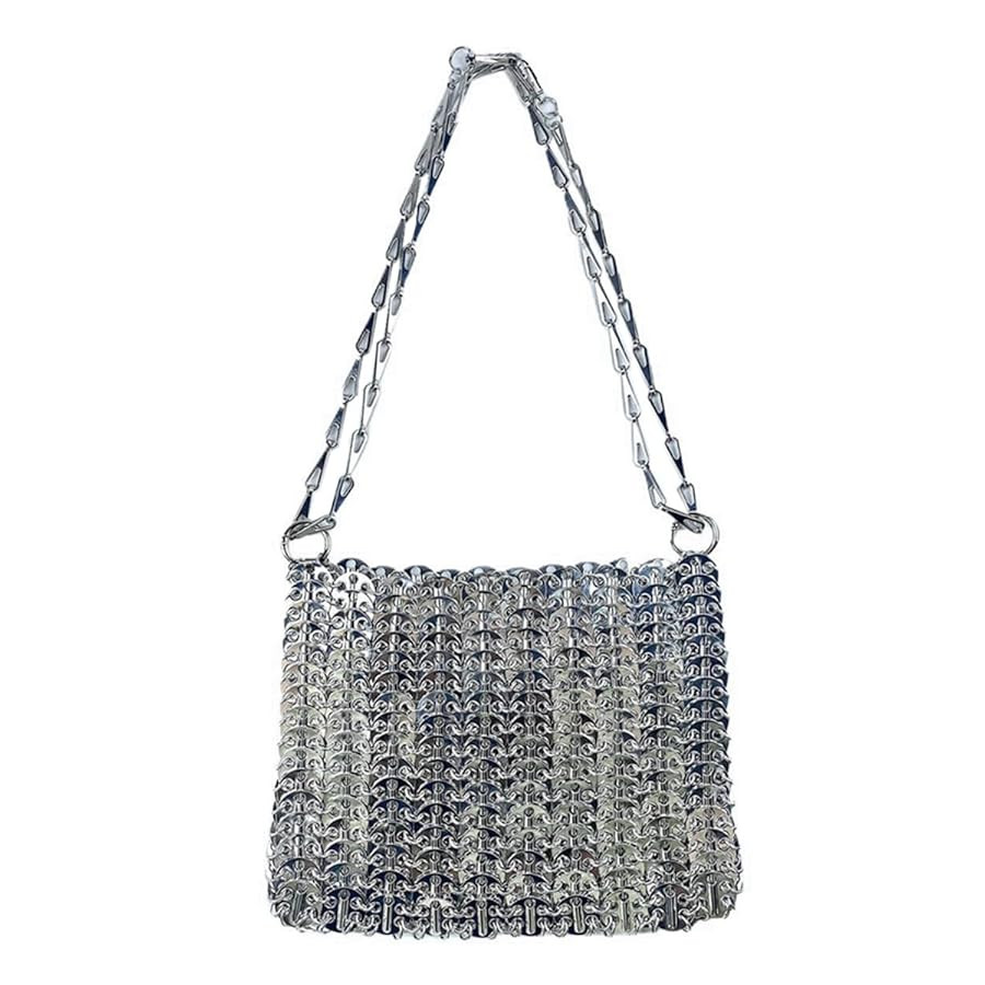 Novelty Metal Sequins Purse Hollow Out Metallic Evening Bag Glittering Ladies Crossbody Bag Beade... | Amazon (US)