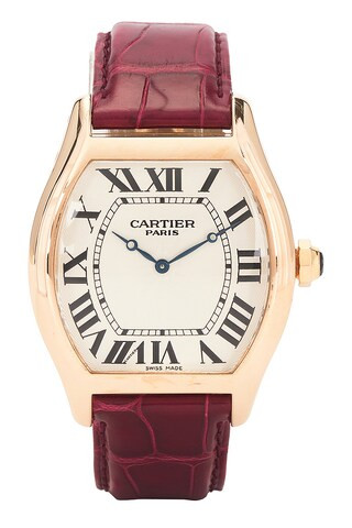 FWRD Renew Cartier Tortue XL Dial Watch in Gold from Revolve.com | Revolve Clothing (Global)