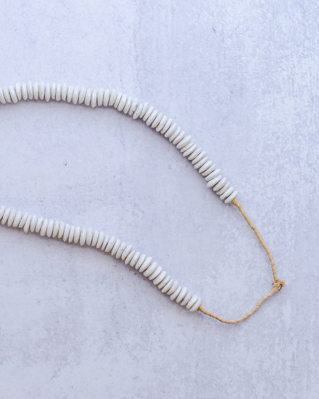 White Ashanti Saucer Beads | Mitch Allen Interiors