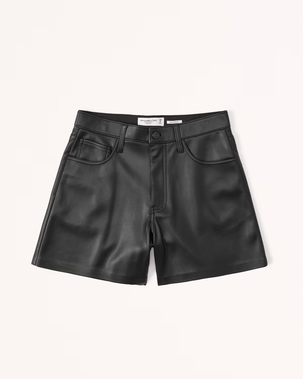 Curve Love Vegan Leather Dad Short | Abercrombie & Fitch (US)