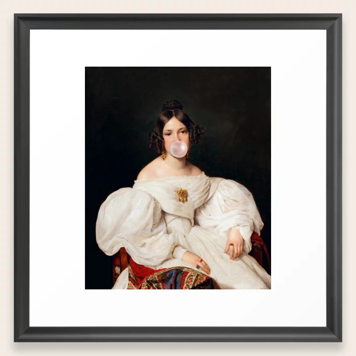 So Extra Framed Art Print | Society6