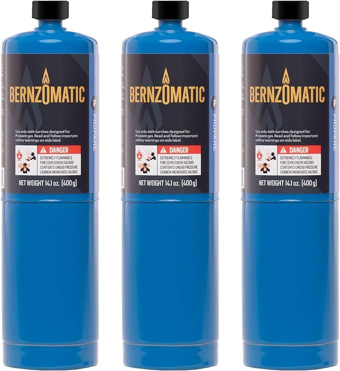 Bernzomatic Standard Propane Fuel Cylinder - Pack of 3 | Amazon (US)