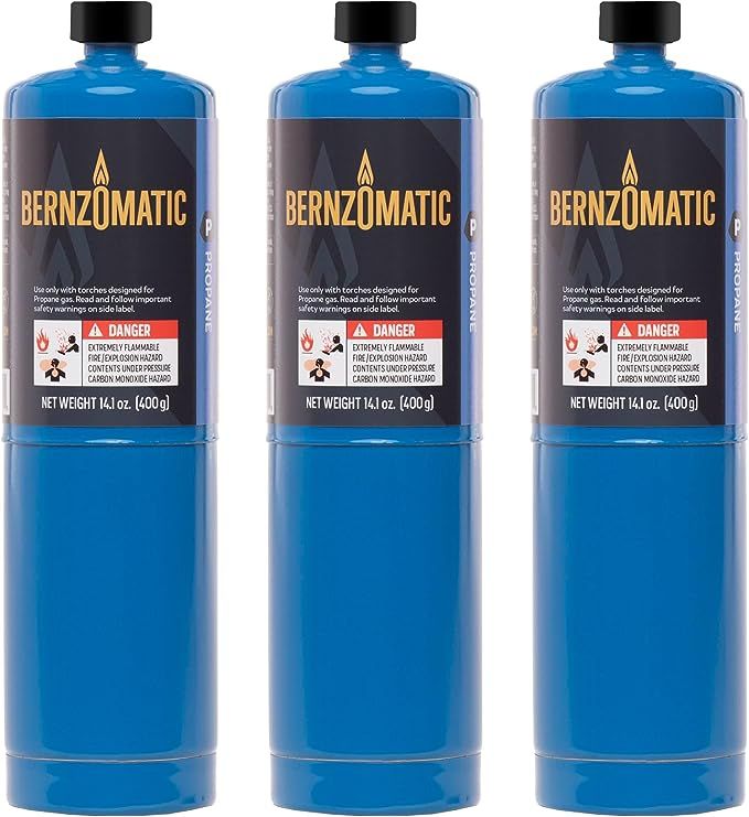 Bernzomatic Standard Propane Fuel Cylinder - Pack of 3 | Amazon (US)