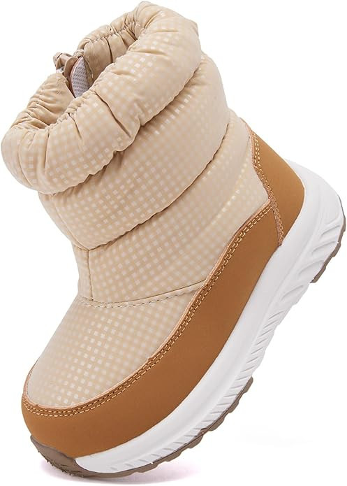 BMCiTYBM Toddler Boy Girl Snow Boots Waterproof Winter Warm Boots Nonslip Lightweight Outdoor Wal... | Amazon (US)