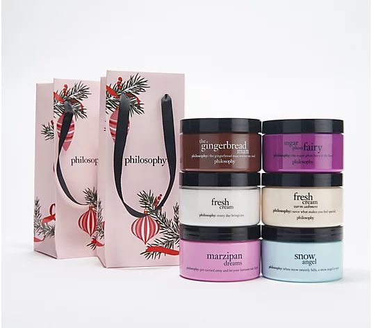 philosophy glazed body souffle 6-piece collection with gift bags - QVC.com | QVC