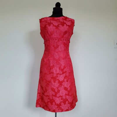 Vintage 50s Handmade Satin Brocade Party Dress M Pom Pom Trim  | eBay | eBay US