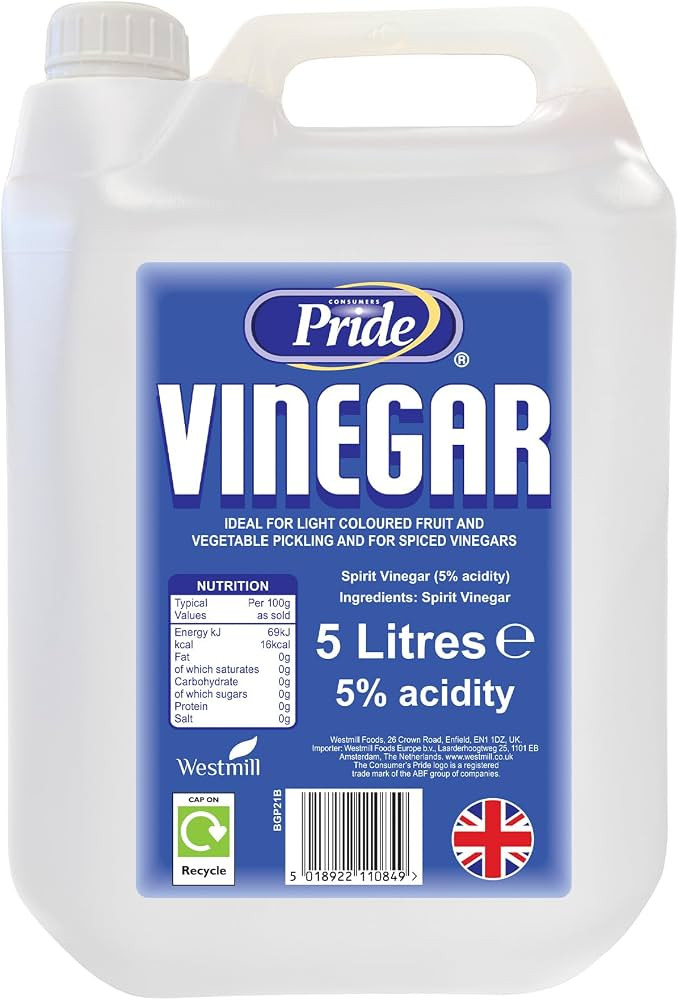 White Vinegar 5L | Food Grade | Suitable for Cleaning, Weed Killer, Limescale Remover, Glass Clea... | Amazon (UK)