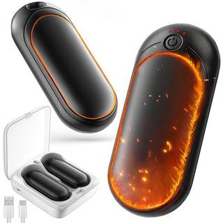 14000 mAh Portable Hand Warmers Rechargeable with AI Charging Case-2 Pack, Black | The Home Depot