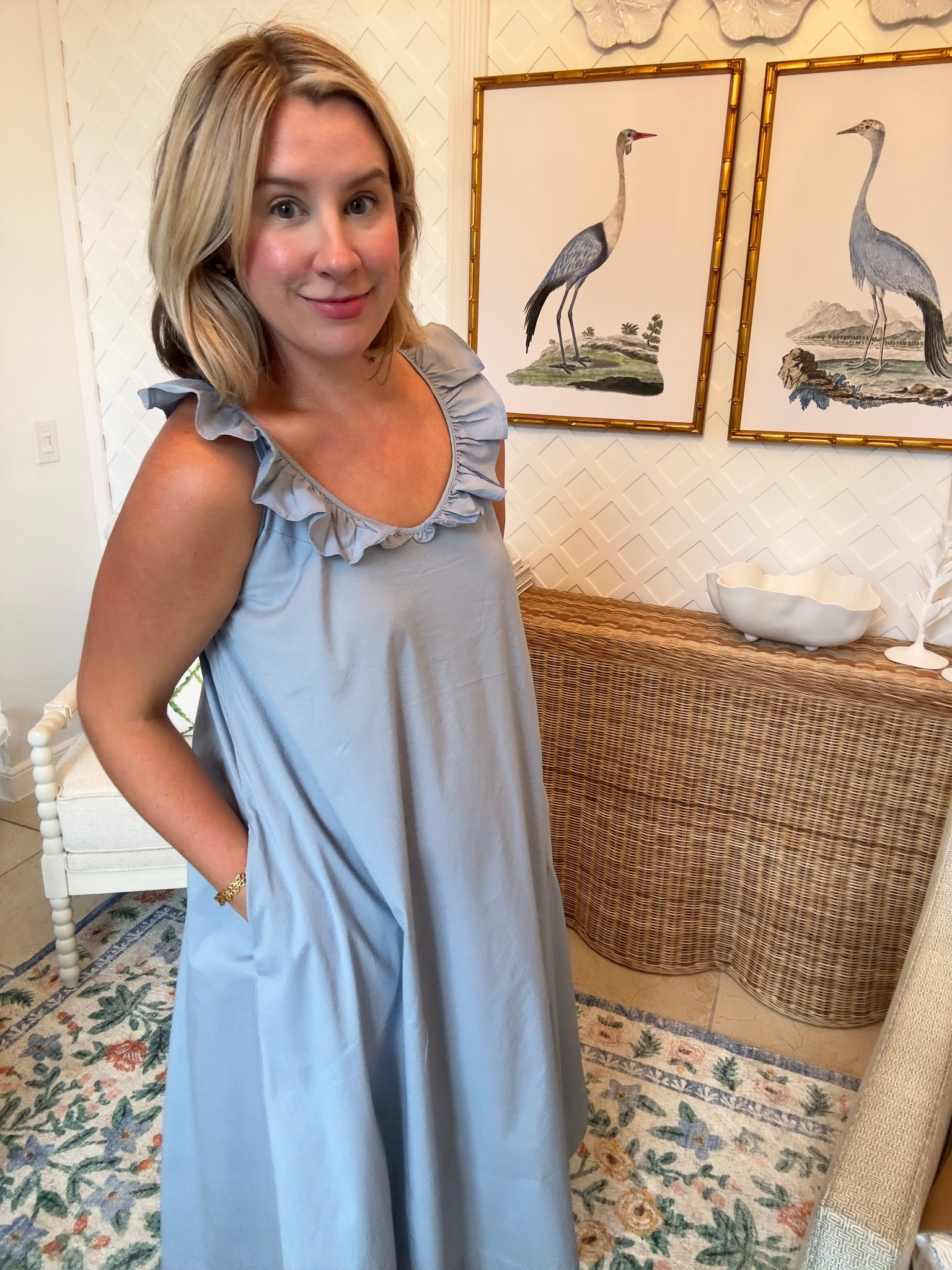 Loving the Lake Pajamas Holiday collection. Cute holiday patterns and such giftable pieces. This nightgown is so flowy and lightweight. Straps are adjustable and one word - pockets! Wearing a large and TTS. @lakepajamas #lakepartner 

#LTKHolidaySale #LTKmidsize #LTKGiftGuide
