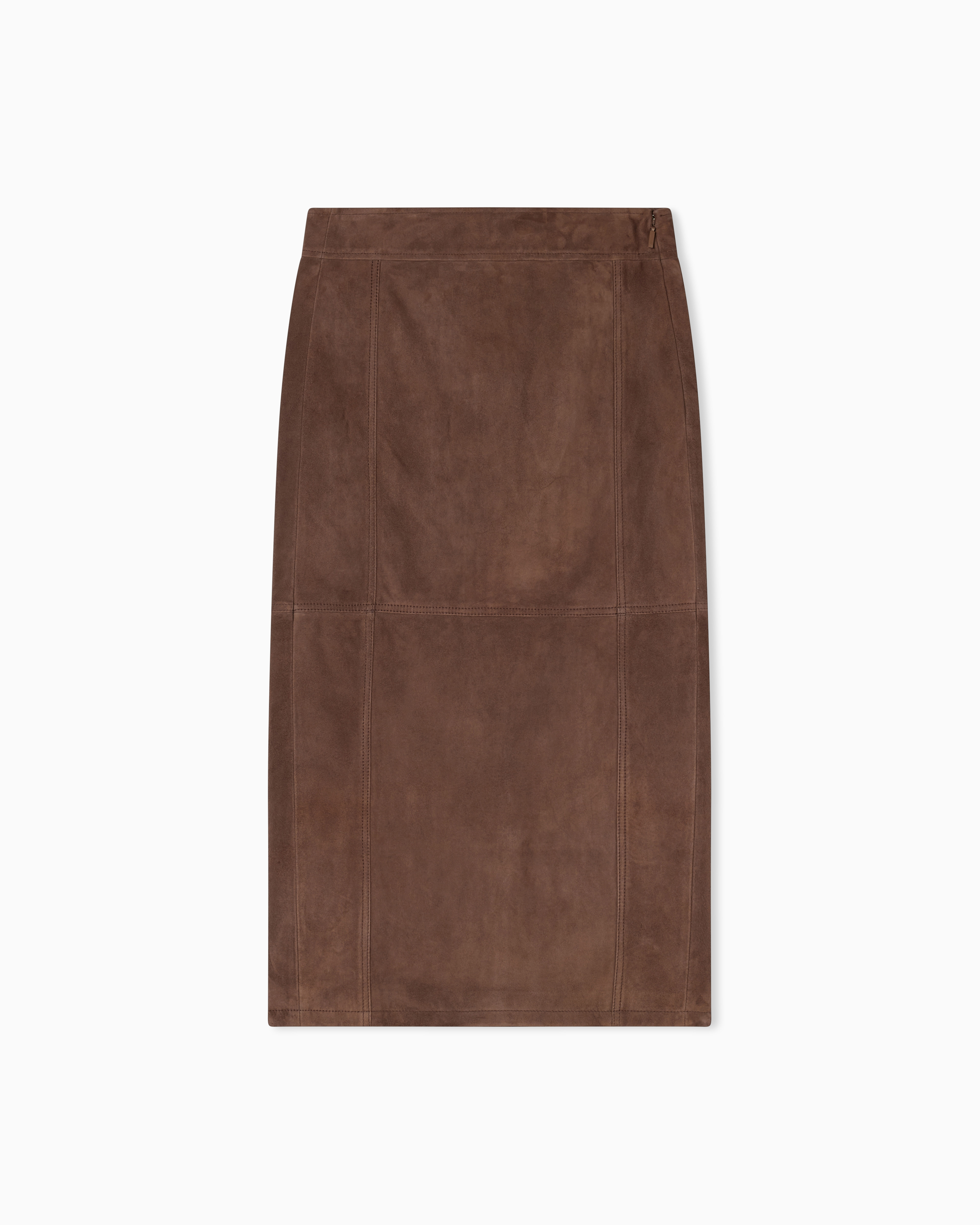 Genuine leather suede skirt | Armani US