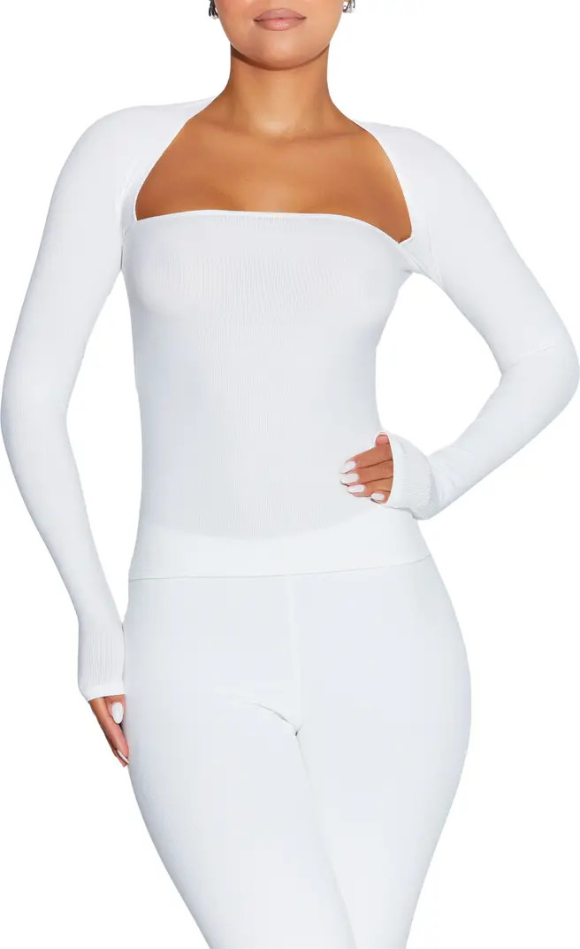 Rib Square Neck Long Sleeve Top | Nordstrom Rack