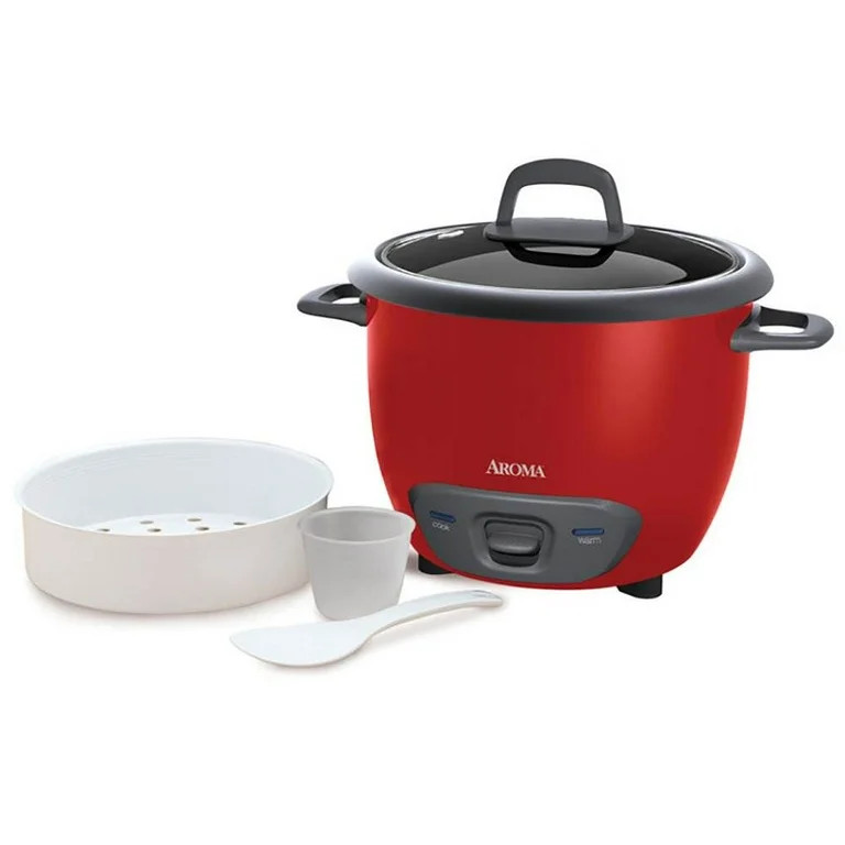AROMA® 14-Cup (Cooked) / 3Qt. Rice & Grain Cooker, Red, New, ARC-747-1NGR | Walmart (US)