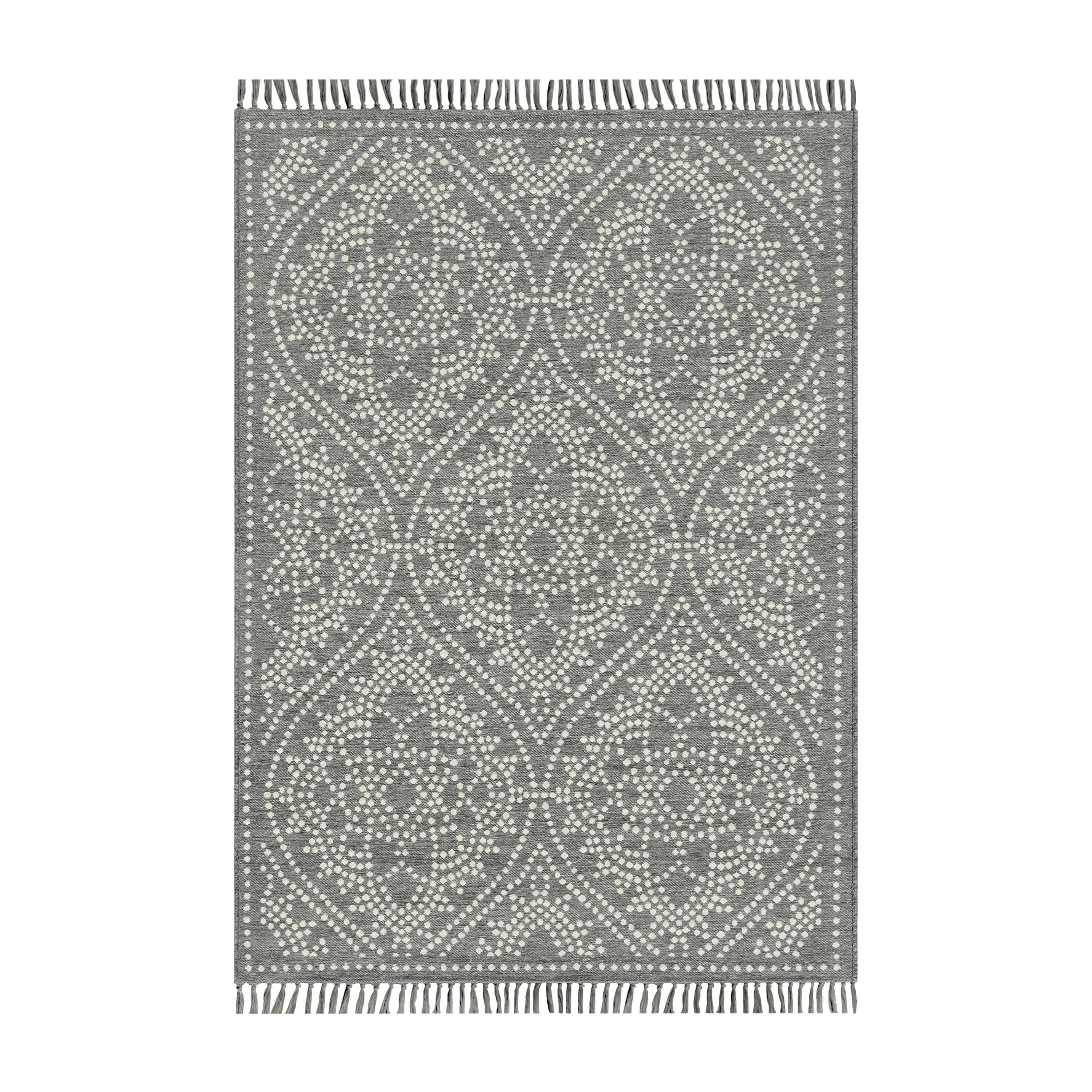 Better Homes & Gardens 7' x 10' Gray Medallion Outdoor Rug | Walmart (US)