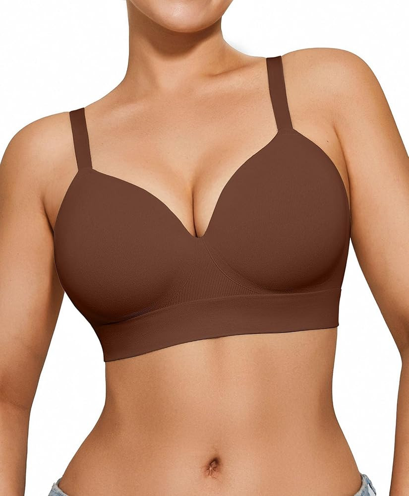 Popilush Wireless Seamless Bras for Women Soft Foam Cups Bralette No Wire Support Comfort T Shirt... | Amazon (US)