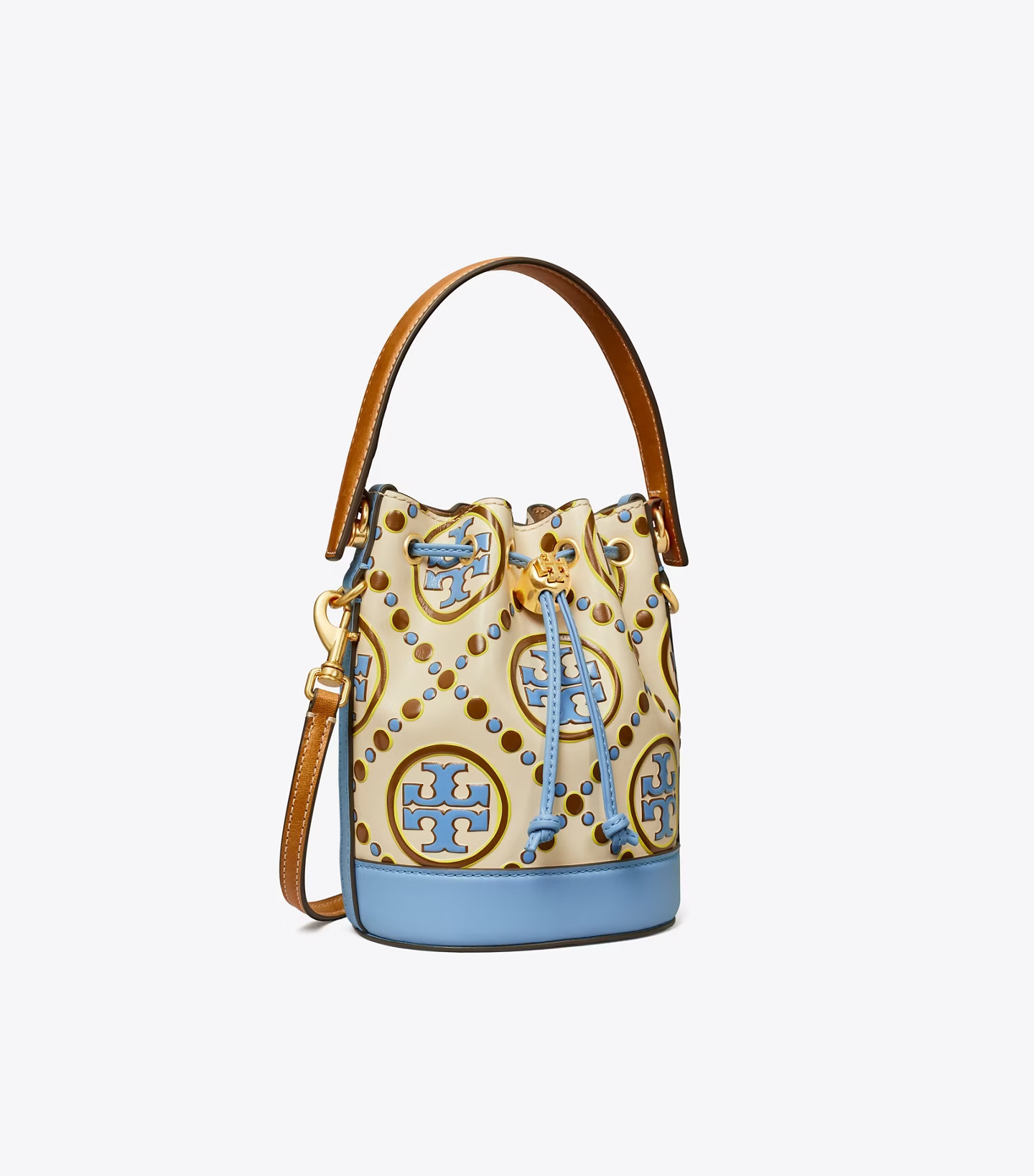MINI T MONOGRAM CONTRAST EMBOSSED BUCKET BAG | Tory Burch (US)