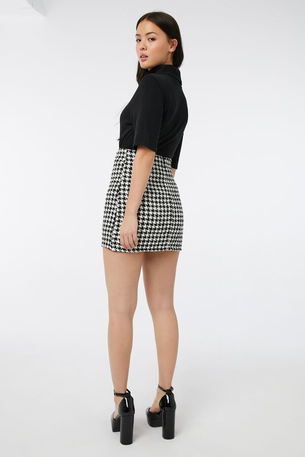 Houndstooth Tweed Mini Skirt | Ardene