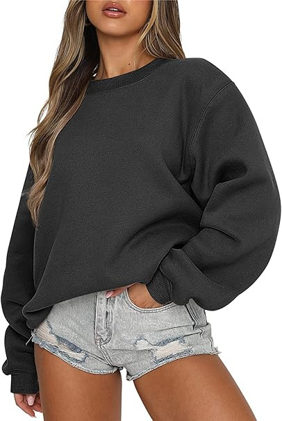 ANRABESS Women's Sweatshirts Hoodies Crewneck Oversized Fleece Pullover Sweaters Cute Top Y2K Tee... | Amazon (US)