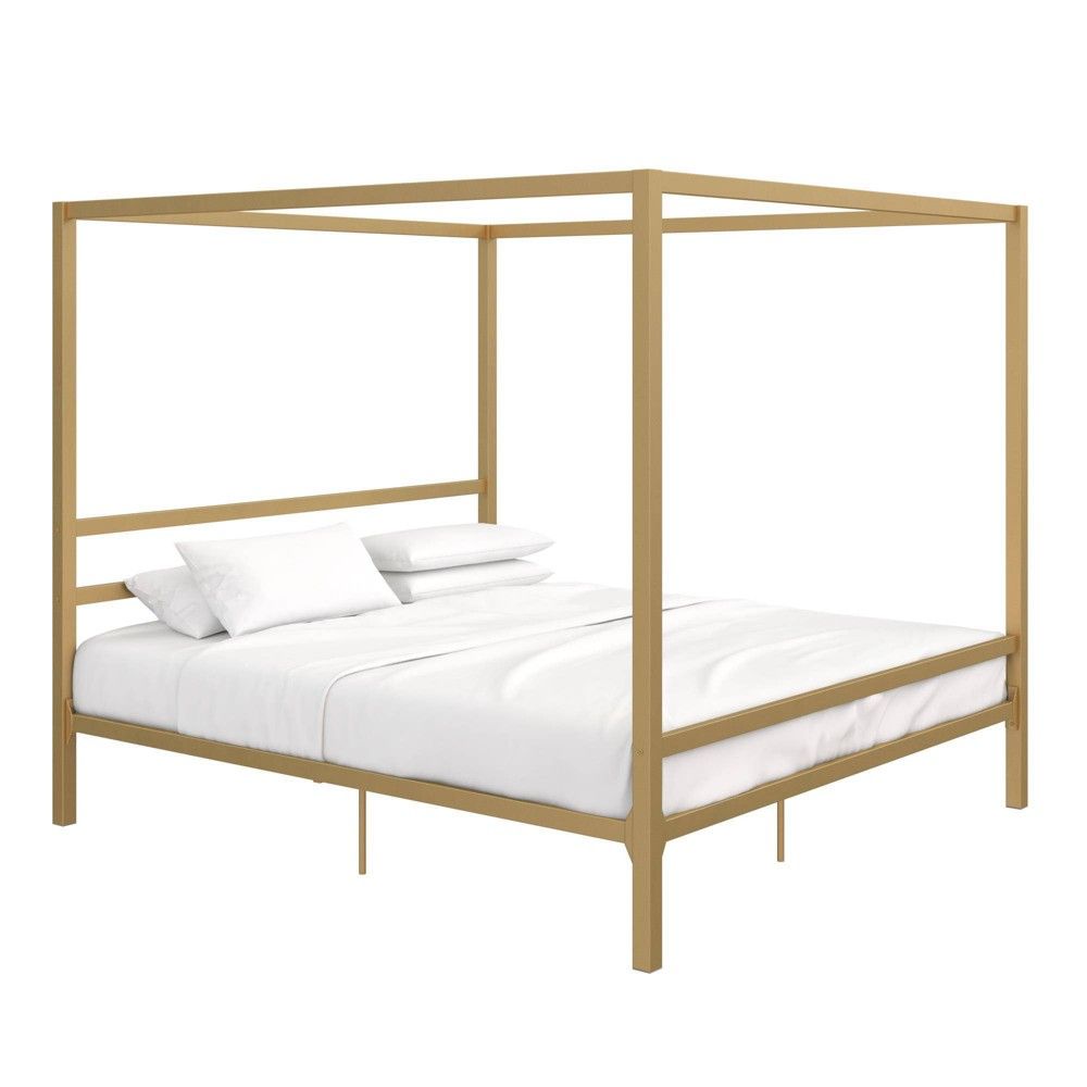 King Briella Metal Canopy Bed Gold - Room & Joy | Target