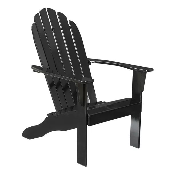 Mainstays Weather Resistant Rubberwood Adirondack Chair - Black - Walmart.com | Walmart (US)