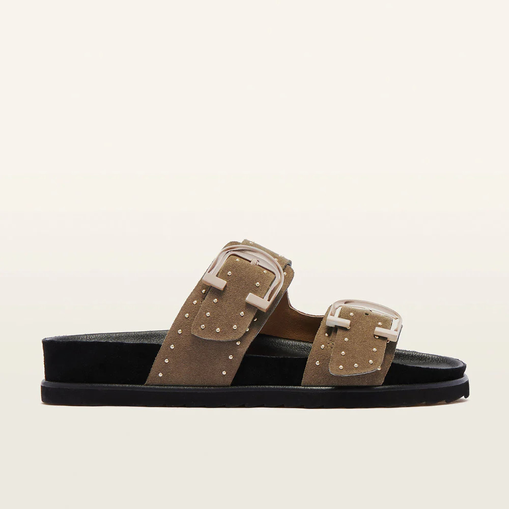 Deon Rye Suede Stud Slides | FRANKIE4 | FRANKIE4