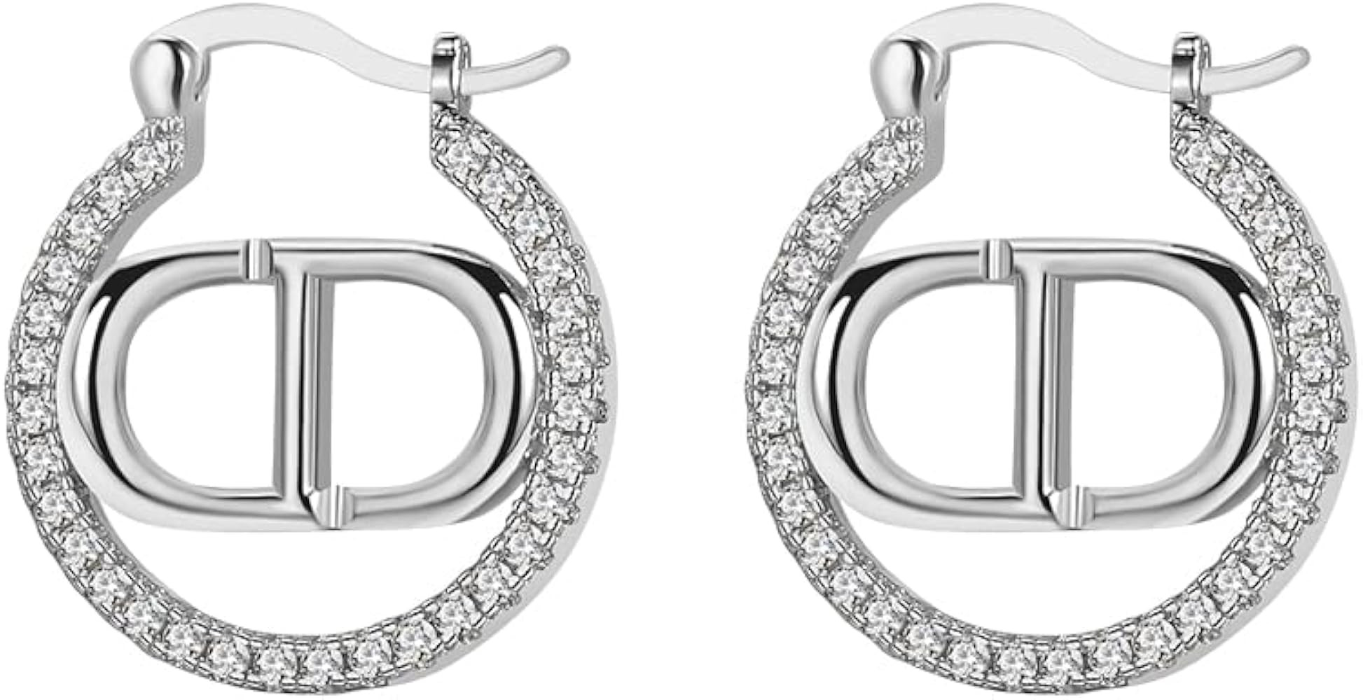 Gold Earrings for Women | 14K Gold Plated Vintage Mesh Braided Filigree Textured Geometric Hoop Earr | Amazon (US)
