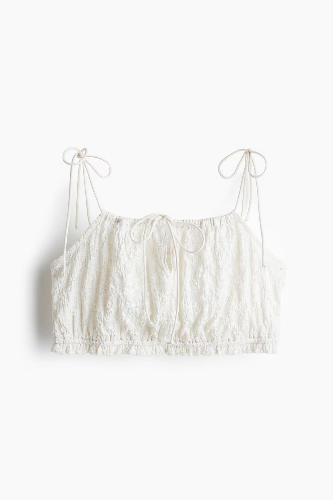 Tie-Top Lace-Look Crop Top | H&M (US + CA)