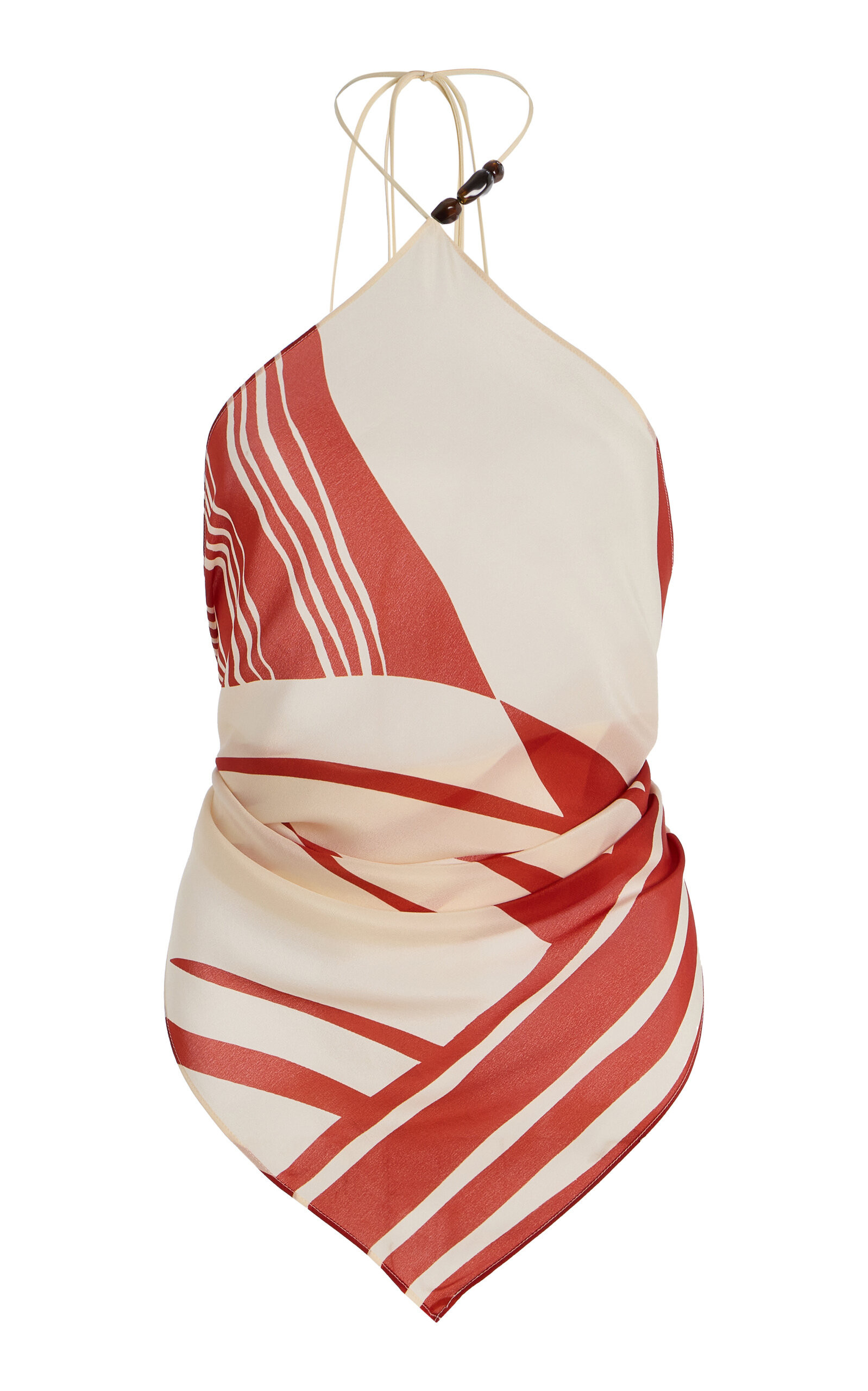 SIR - Exclusive Riviera Calla Silk Crepe de Chine Scarf Top - Orange - OS - Moda Operandi | Moda Operandi (Global)