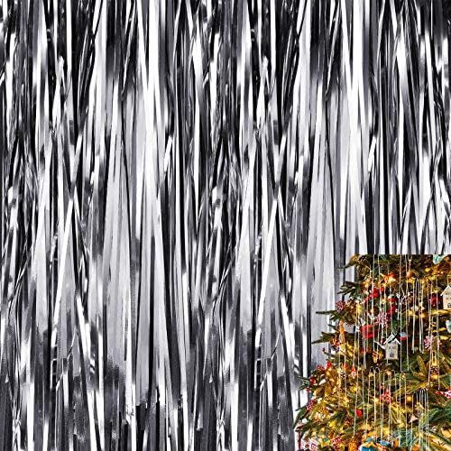 Christmas Shimmer Tinsel Icicles Decorations 18 Inch Xmas Tree Tinsel Foil Fringe Icicles Christmas  | Amazon (US)