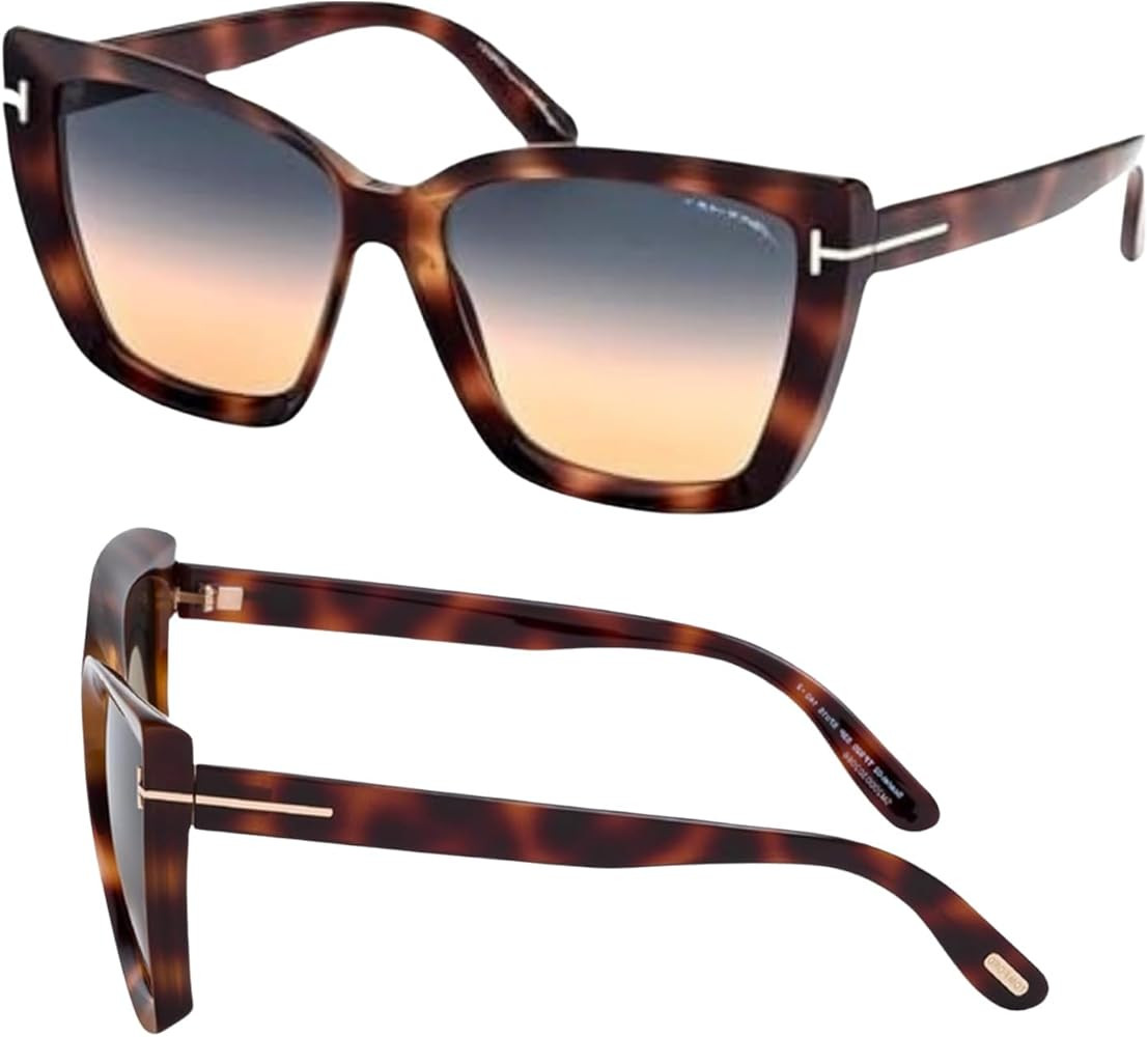 Tom Ford FT0920 SCARLET-02 Square Shape Sunglasses + Bundle With eSHADES Eyewear Cleaning Kit | Amazon (US)