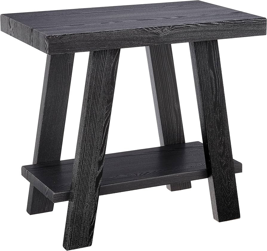 Roundhill Furniture Athens Contemporary Wood Small End Table, Black | Amazon (US)