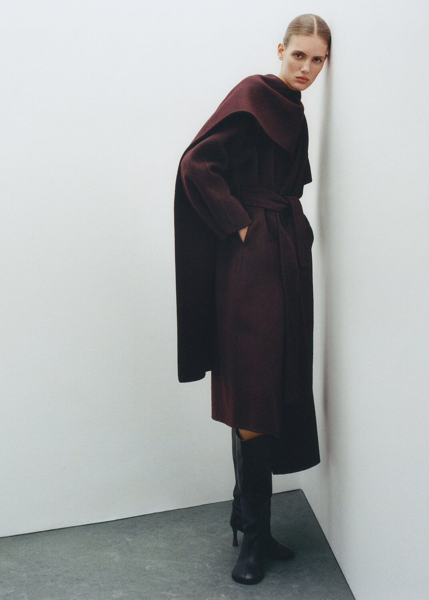 Wool coat with detachable scarf | Mango (US/MX/AU)