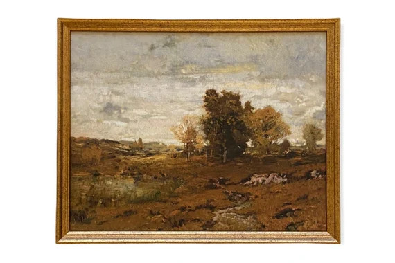 Vintage Framed Canvas Art // Framed Vintage Print // Vintage - Etsy | Etsy (US)