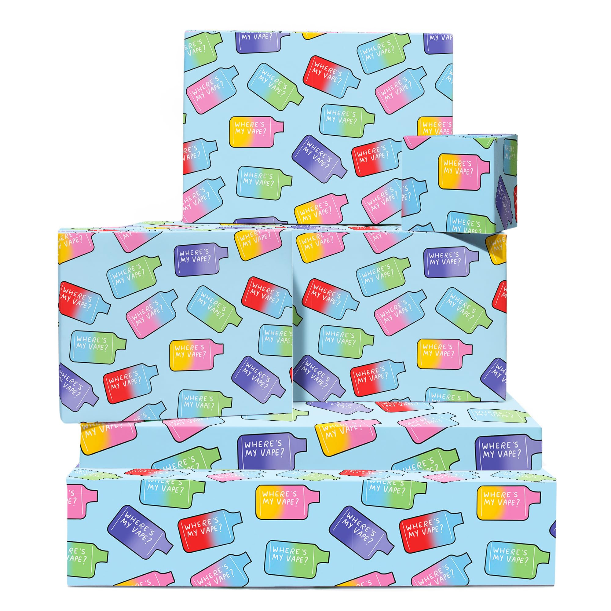 CENTRAL 23 Funny Wrapping Paper For Adult - 6 Sheets Of Gift Wrap With Tags - Blue Wrapping Paper... | Amazon (US)