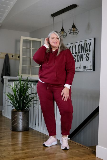 Walmart Plus size athleisure look for cozy days at home or running errands. 
Wearing a XXL in both pieces. 


#plussize #plussizetraveloutfit #walmartplussize #plussizematchingset

#LTKover40 #LTKplussize #LTKfindsunder50