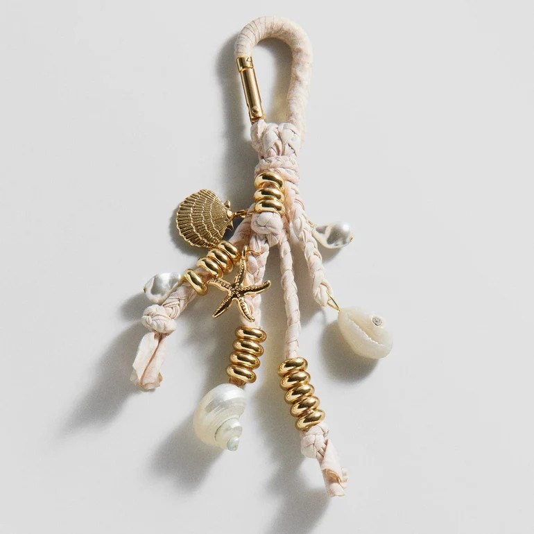 Sun Washed Bag Charm - Seashell | BaubleBar