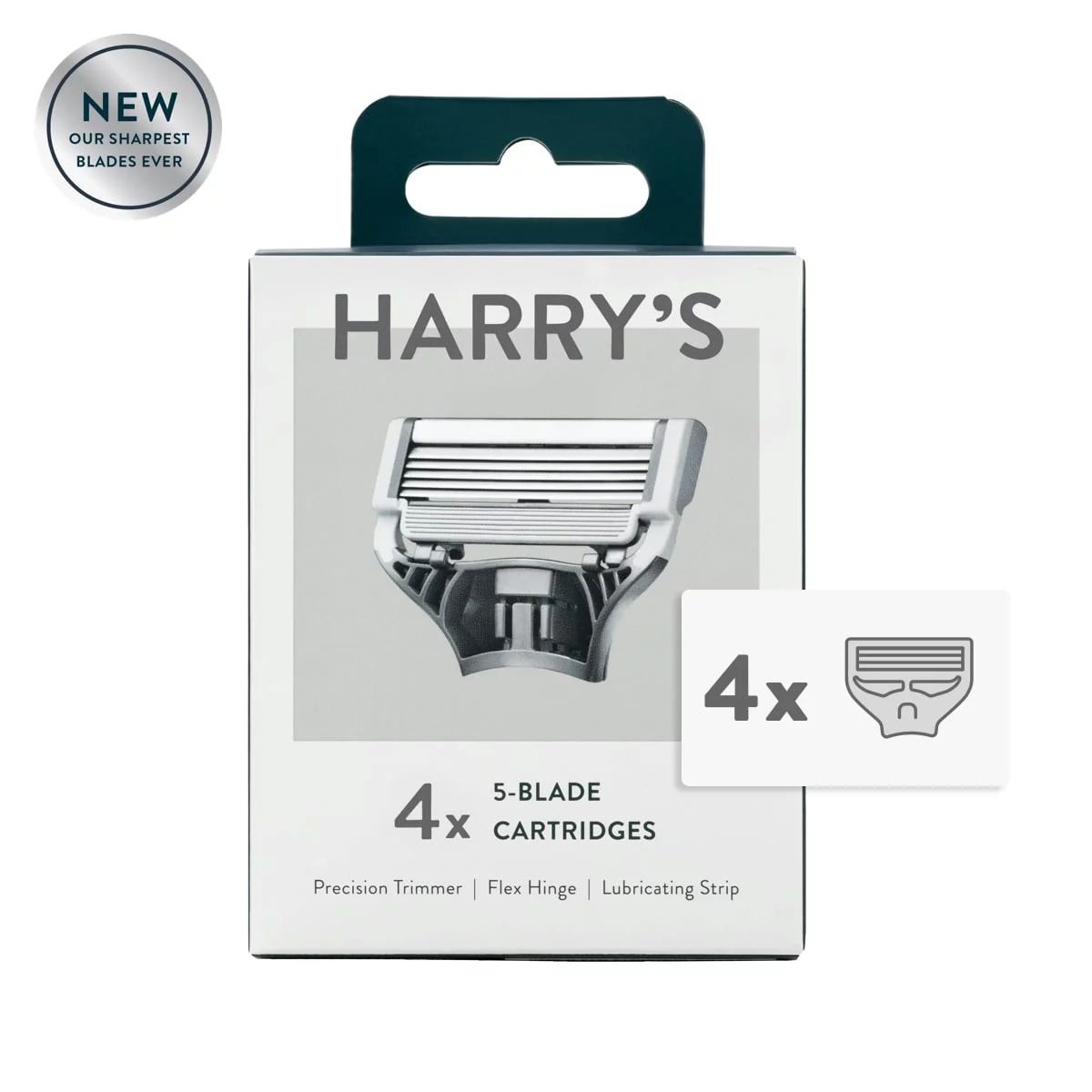 Harry's Razor Blades for Men: 4 Pack of Men's Razor Blade Refills | Walmart (US)