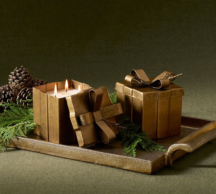 Vintage Present Candle - Winter Spruce | Pottery Barn (US)