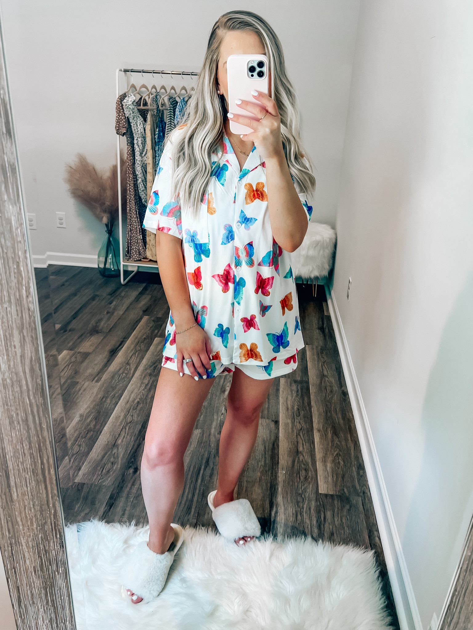 The cutest pjs from Amazon 🦋 The material is sooo buttery soft! They fit true to size and I’m wearing a small! 

Pajamas, Amazon find, Amazon pajamas, pajama set, butterfly pajamas, slippers 

#LTKStyleTip #LTKFindsUnder100 #LTKFindsUnder50