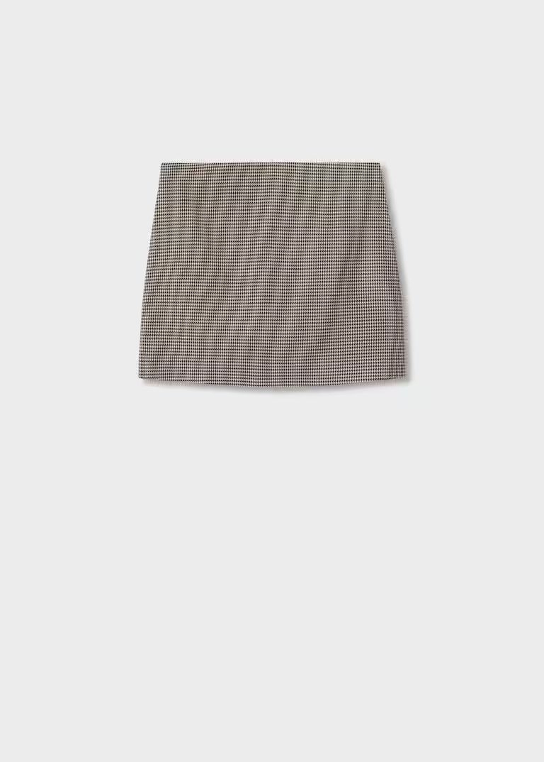 Houndstooth miniskirt -  Women | Mango USA | MANGO (US)