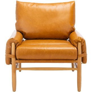 Oslo Mid Century Arm Chair - Caramel/Natural - Safavieh | Target