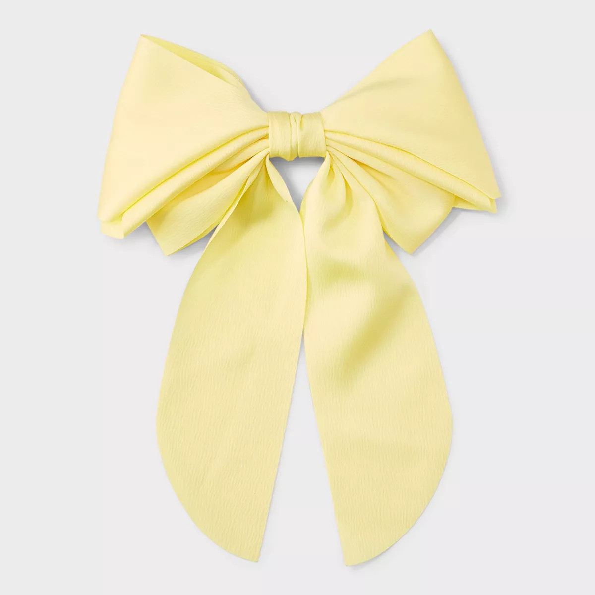 Textured Satin Double Bow Hair Barrette - A New Day™ | Target