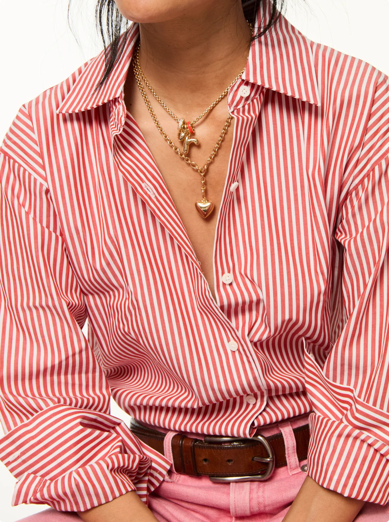 The Mini Puffy Heart Charm Necklace | Roxanne Assoulin